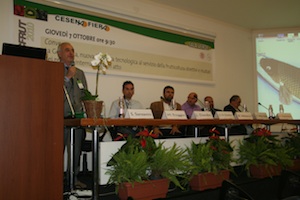 Relatori al convegno sulla genomica in frutticoltura presso il Macfrut 2010